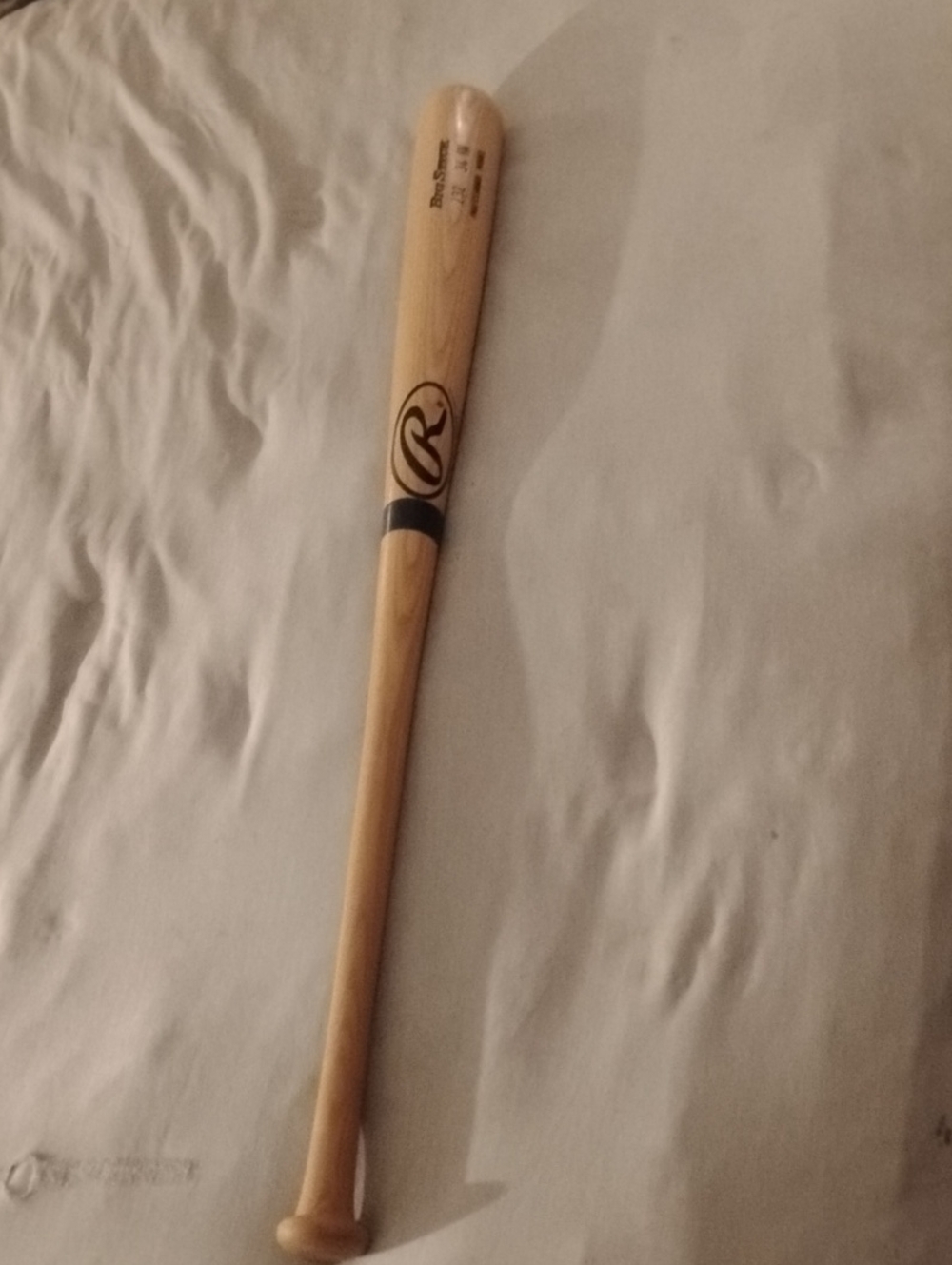 Rawlings Natural Ash Wood 'Big Stick' Baseball Bat with Navy Accent